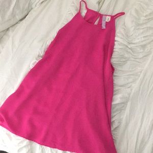 Hot pink sleeveless top